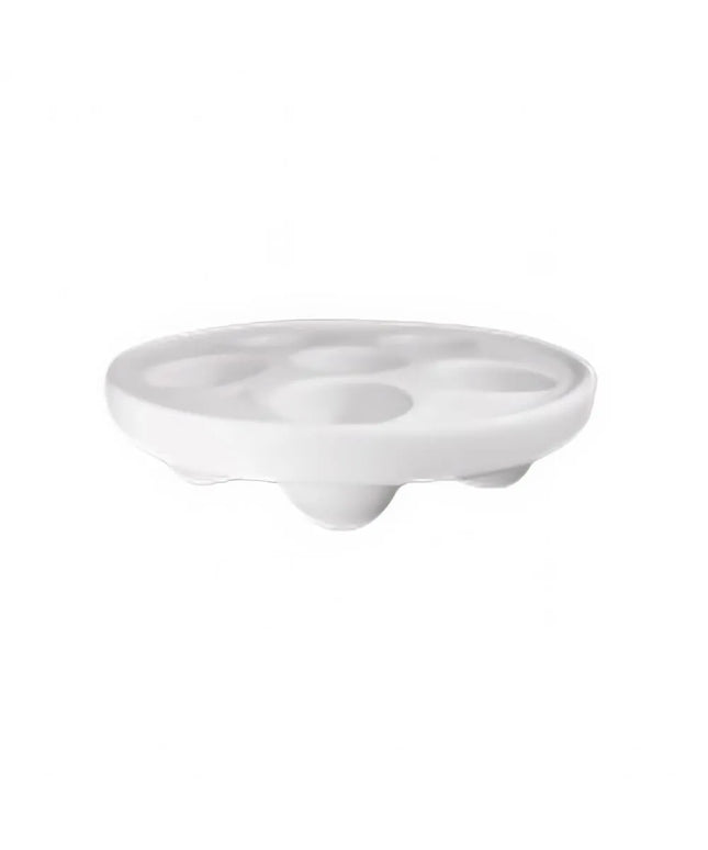 Đĩa Ốc Sên Hall China HL11660AWHA Tròn 6 Lỗ Sứ Màu Trắng 17.1 cm
