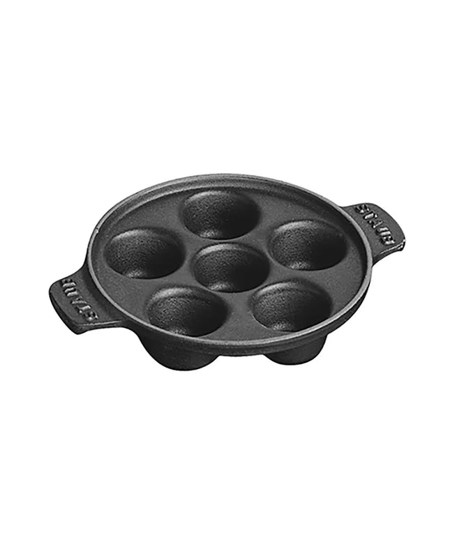 Đĩa Ốc Sên Staub 1004104 Tròn 6 Lỗ Gang Tráng Men Màu Đen 14.6 cm