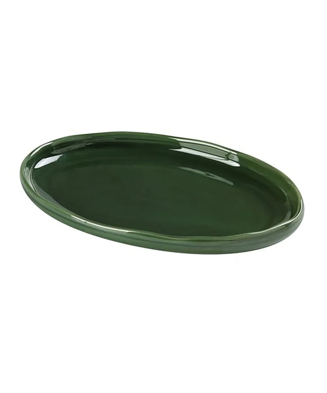 Đĩa Oval Ceramic Yanco GG-210 26 cm x 17.1 cm, Green Gem