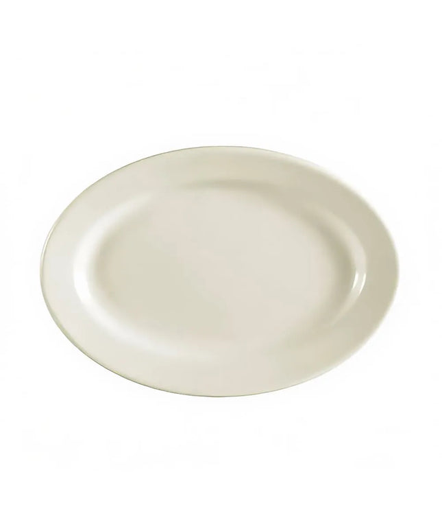 Đĩa Oval Sứ Trắng Viền Cong CAC REC-13 29.2 cm x 21 cm
