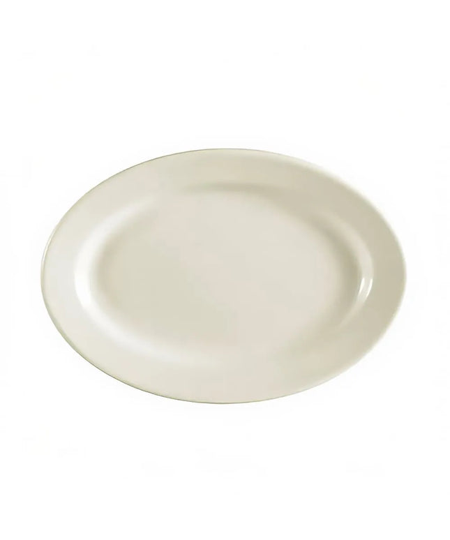 Đĩa Oval Sứ Trắng Viền Cong CAC REC-34 23.8 cm x 15.9 cm