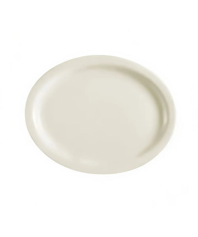 Đĩa Oval Sứ Trắng Viền Hẹp CAC NRC-14 34.3 cm x 26 cm