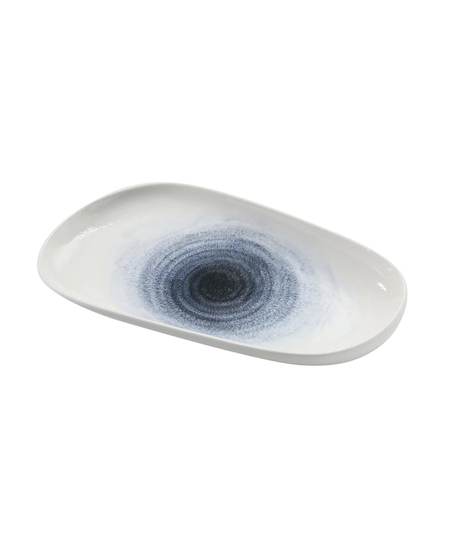 Đĩa Oval Yanco UN-413 Universe 34.3 x 19.1 cm - Sứ, Màu Xanh