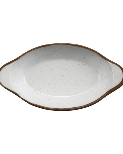 Đĩa Phụ Oval GET SD-08-RM 21.6 cm x 11.4 cm - Melamine, Rustic Mill