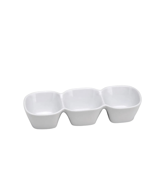 Đĩa Phục Vụ 3 Ngăn Buffalo Oneida F8010000955 24.1 cm x 7.9 cm - Sứ, Trắng Sáng