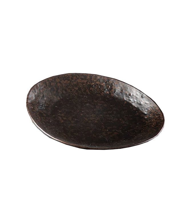 Đĩa Phục Vụ Oval Nhựa Melamine Tablecraft 11518, 22.9 x 19.7 cm, Màu Nâu
