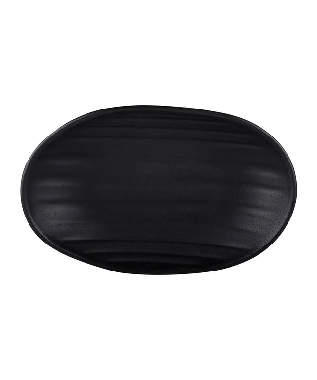 Đĩa Salad Bầu Dục Nhựa Melamine Elite Global Solutions 18.4 x 11.4 cm - Đen (JW7307-B)