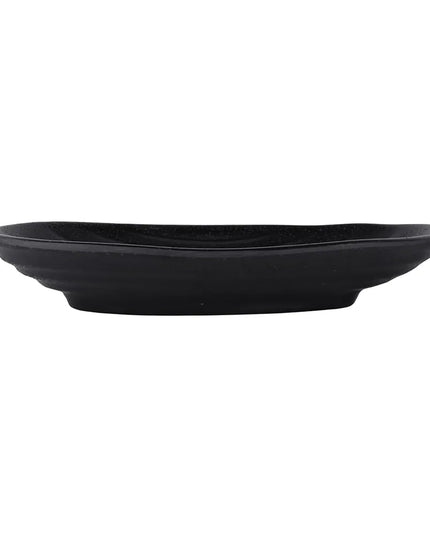 Đĩa Salad Bầu Dục Nhựa Melamine Elite Global Solutions 18.4 x 11.4 cm - Đen (JW7307-B)