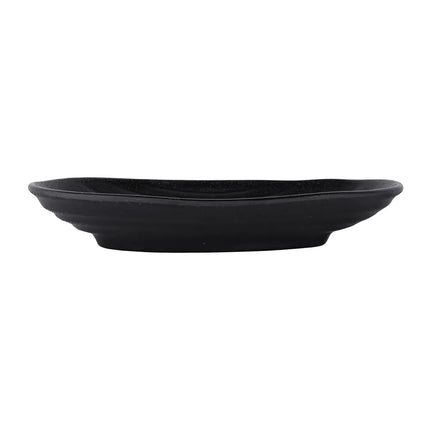 Đĩa Salad Bầu Dục Nhựa Melamine Elite Global Solutions 18.4 x 11.4 cm - Đen (JW7307-B)