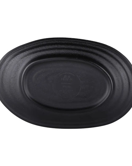 Đĩa Salad Bầu Dục Nhựa Melamine Elite Global Solutions 18.4 x 11.4 cm - Đen (JW7307-B)