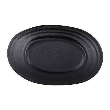 Đĩa Salad Bầu Dục Nhựa Melamine Elite Global Solutions 18.4 x 11.4 cm - Đen (JW7307-B)
