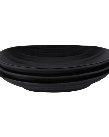 Đĩa Salad Bầu Dục Nhựa Melamine Elite Global Solutions 18.4 x 11.4 cm - Đen (JW7307-B)