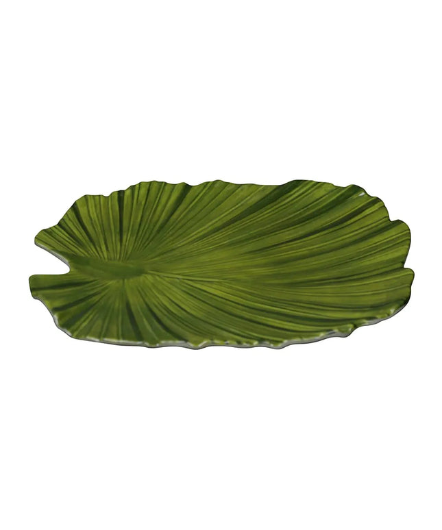 Đĩa Salad Nhựa Melamine Hình Lá Elite Global Solutions - 20.3 x 19.7 cm, Xanh Lá (D873PL-DG)