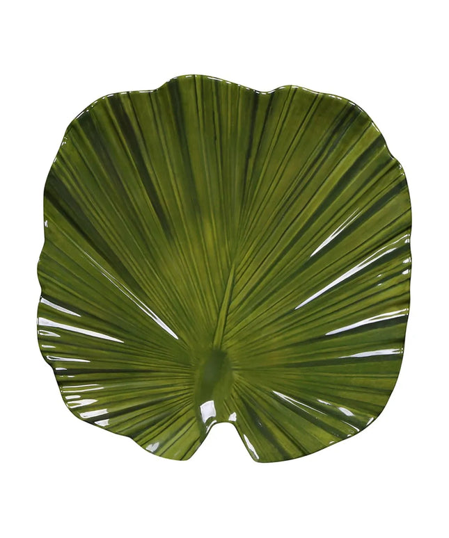 Đĩa Salad Nhựa Melamine Hình Lá Elite Global Solutions - 20.3 x 19.7 cm, Xanh Lá (D873PL-DG)
