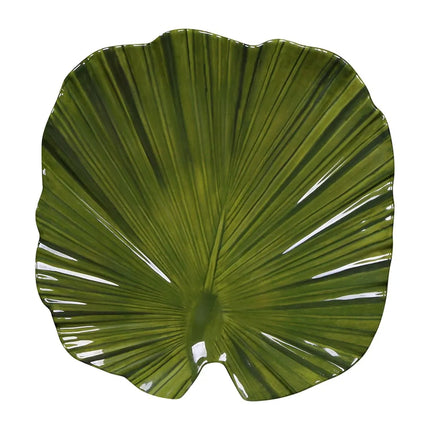 Đĩa Salad Nhựa Melamine Hình Lá Elite Global Solutions - 20.3 x 19.7 cm, Xanh Lá (D873PL-DG)