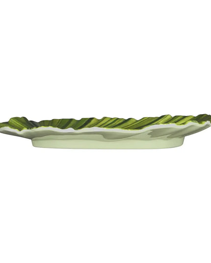 Đĩa Salad Nhựa Melamine Hình Lá Elite Global Solutions - 20.3 x 19.7 cm, Xanh Lá (D873PL-DG)