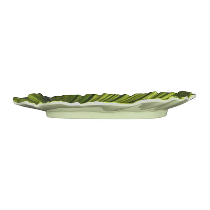 Đĩa Salad Nhựa Melamine Hình Lá Elite Global Solutions - 20.3 x 19.7 cm, Xanh Lá (D873PL-DG)