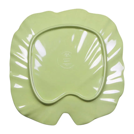 Đĩa Salad Nhựa Melamine Hình Lá Elite Global Solutions - 20.3 x 19.7 cm, Xanh Lá (D873PL-DG)