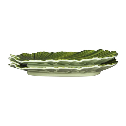 Đĩa Salad Nhựa Melamine Hình Lá Elite Global Solutions - 20.3 x 19.7 cm, Xanh Lá (D873PL-DG)