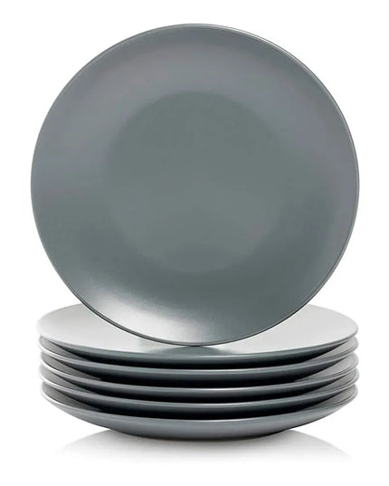 Đĩa Salad Stoneware Tròn 10 Strawberry Street Wazee Matte WM-4-CHAR-6 21 cm, Màu Than