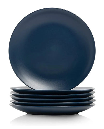 Đĩa Salad Tròn 10 Strawberry Street Dòng Wazee Matte 21 cm - Sứ Stoneware, Xanh Đêm (WM-4-DRKBLU-6)
