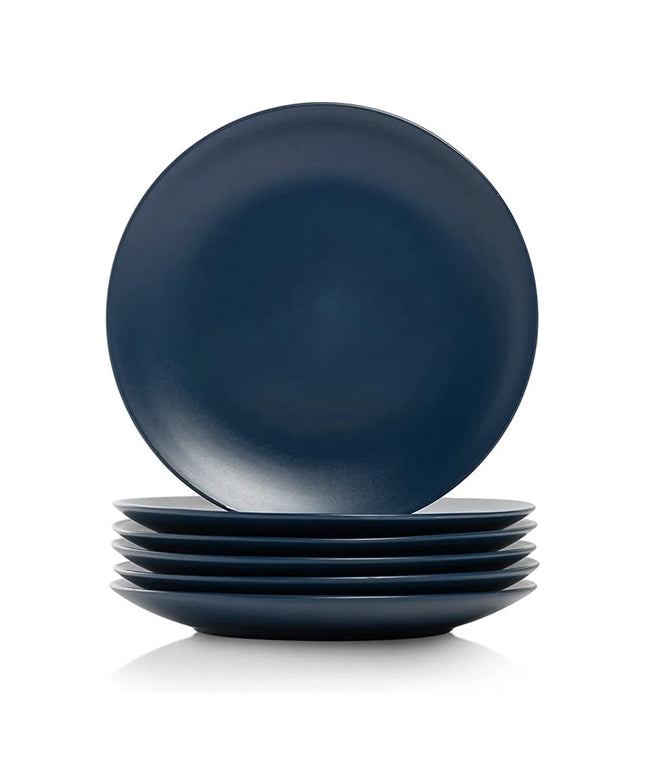 Đĩa Salad Tròn 10 Strawberry Street Dòng Wazee Matte 21 cm - Sứ Stoneware, Xanh Đêm (WM-4-DRKBLU-6)