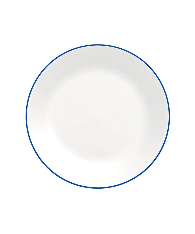Đĩa Salad Tròn Essentials Corelle 1151598 21.6 cm - Thủy Tinh Vitrelle®, Trắng Sáng Nhất Viền Xanh