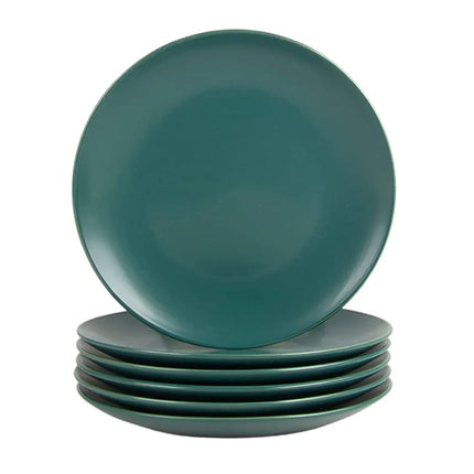 Đĩa Salad Tròn Stoneware 10 Strawberry Street WM-4-EMGRN-6 Wazee Bề Mặt Nhám 21 cm Xanh Emerald