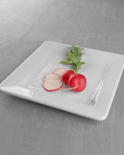 Đĩa Salad Vuông Elite Global Solutions Nhựa Melamine 17.8 cm, Màu Trắng (D7SQRR-W)