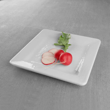 Đĩa Salad Vuông Elite Global Solutions Nhựa Melamine 17.8 cm, Màu Trắng (D7SQRR-W)