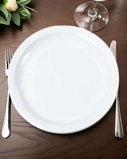 Đĩa Sandwich Tròn Nhựa Melamine Carlisle 18.4 cm, Trắng (KL20102)