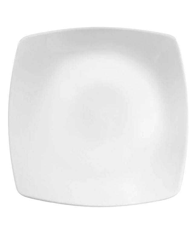 Đĩa Sứ Vuông Libbey 840-463S 20.3 cm, Kiểu Coupe, Màu Trắng Sáng, Porcelana