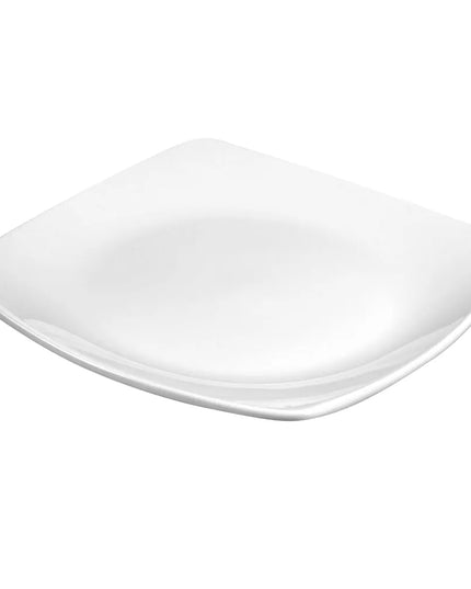 Đĩa Sứ Vuông Libbey 840-463S 20.3 cm, Kiểu Coupe, Màu Trắng Sáng, Porcelana