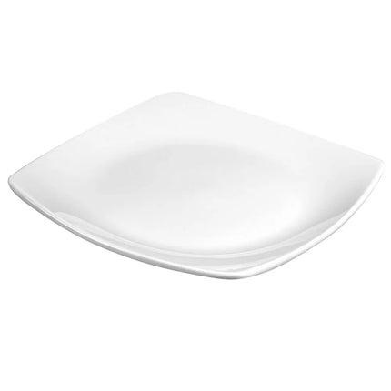 Đĩa Sứ Vuông Libbey 840-463S 20.3 cm, Kiểu Coupe, Màu Trắng Sáng, Porcelana