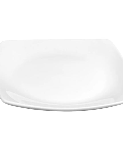 Đĩa Sứ Vuông Libbey 840-463S 20.3 cm, Kiểu Coupe, Màu Trắng Sáng, Porcelana