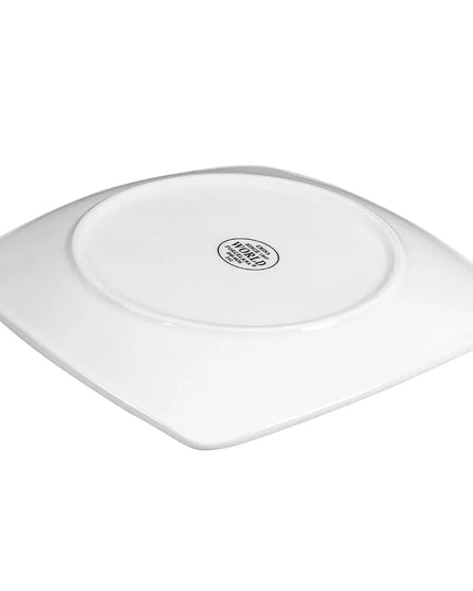 Đĩa Sứ Vuông Libbey 840-463S 20.3 cm, Kiểu Coupe, Màu Trắng Sáng, Porcelana