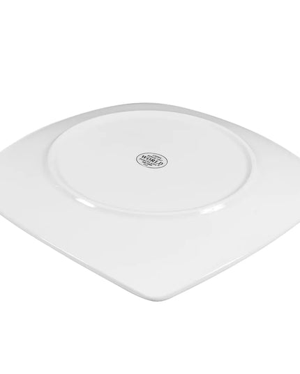 Đĩa Sứ Vuông Libbey 840-470S 27.9 cm, Coupe, Trắng Sáng, Porcelana