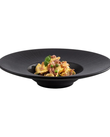 Đĩa Súp Tròn Libbey APS85098 296 ml Nhựa Melamine, Màu Đen