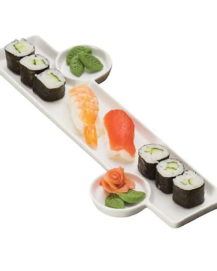 Đĩa Sushi American Metalcraft PORS136 33 x 15 cm Có Chén Chấm - Sứ