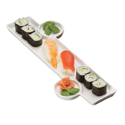 Đĩa Sushi American Metalcraft PORS136 33 x 15 cm Có Chén Chấm - Sứ