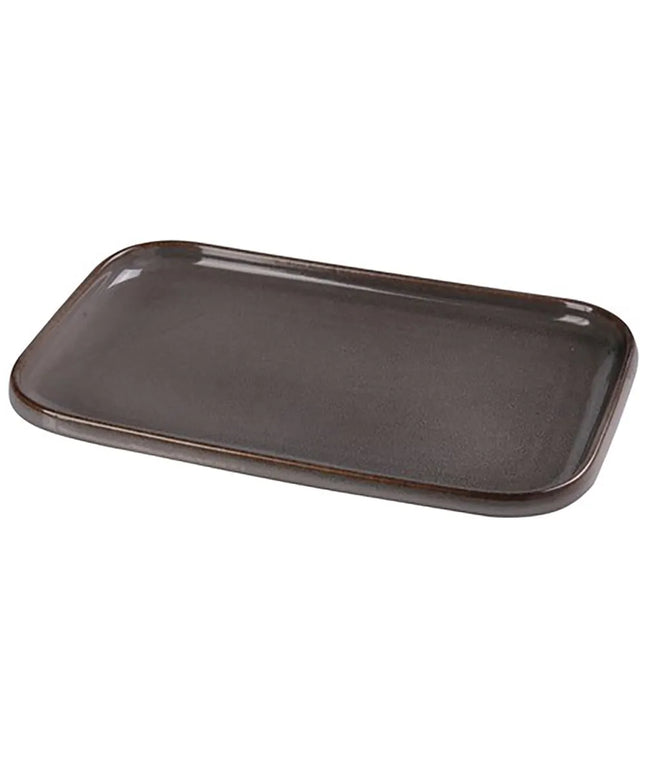 Đĩa Sushi Chữ Nhật Yanco PK-512 30.5 x 19.1 cm, Gốm, Xám