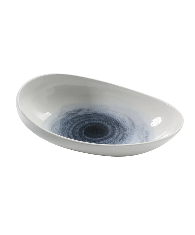 Đĩa Thuyền Universe Yanco UN-411 29.2 cm x 19.1 cm - Sứ Xương, Xanh