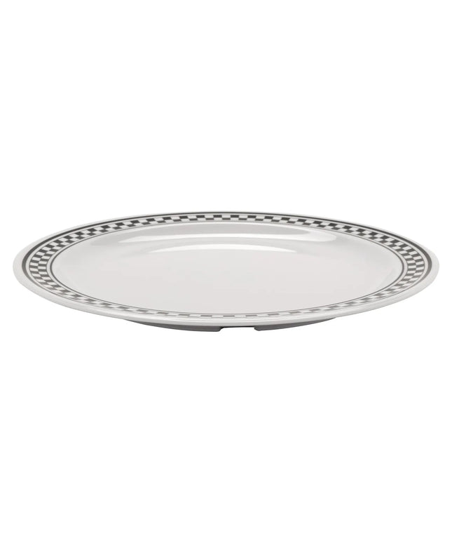 Đĩa Tráng Miệng Tròn Nhựa Melamine GET 16.5 cm, Trắng/Đen (WP-6-X)
