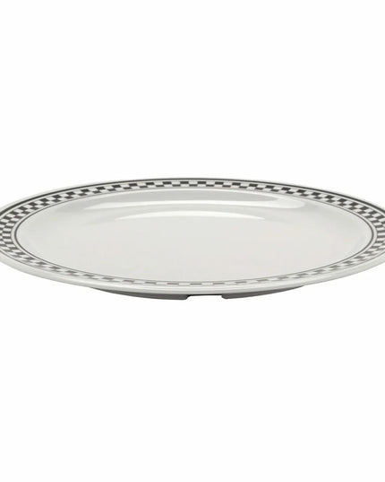 Đĩa Tráng Miệng Tròn Nhựa Melamine GET 16.5 cm, Trắng/Đen (WP-6-X)