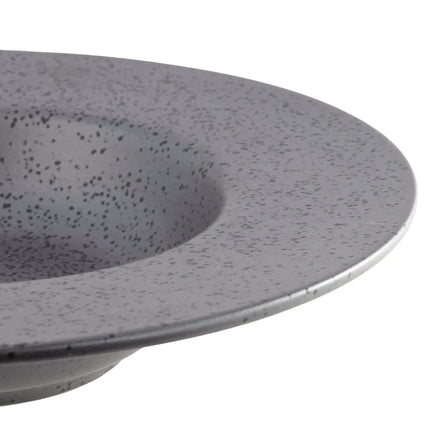 Đĩa Tráng Miệng Tròn Yanco DB-610 Diamond Black 296ml - Sứ, Dark Bronze