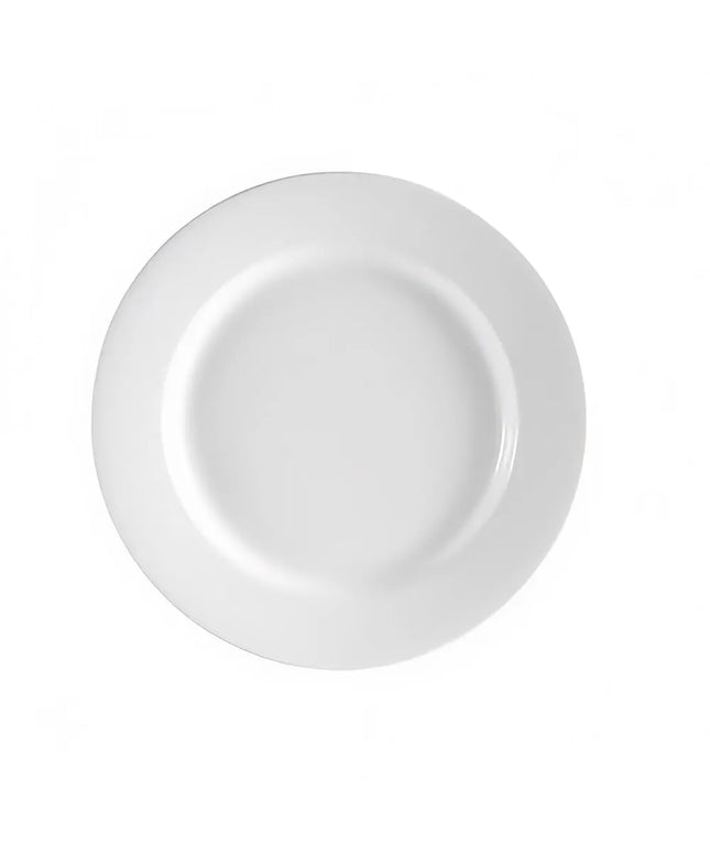 Đĩa Tròn CAC 24.8cm Dòng Clinton - Sứ, Màu Super White (RCN-9)