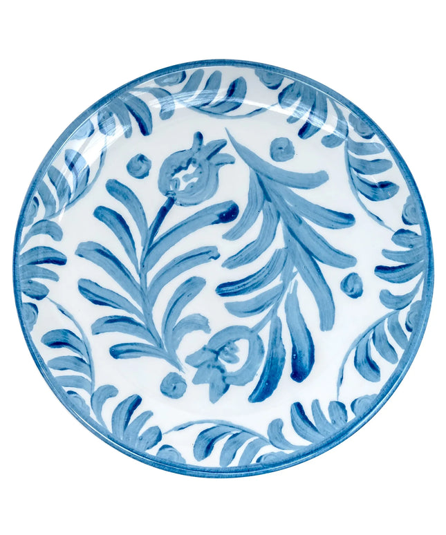Đĩa Tròn Cal-Mil 22351-7-104 Melamine 17.8 cm, Màu Trắng/Xanh