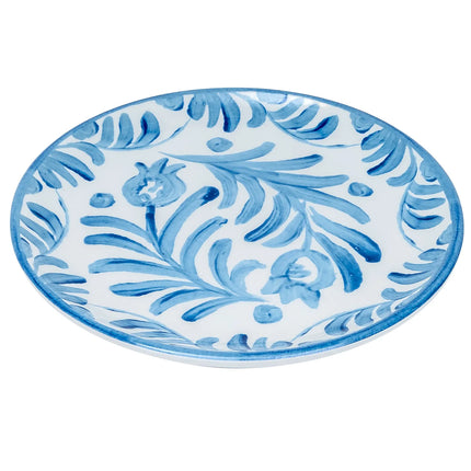 Đĩa Tròn Cal-Mil 22351-7-104 Melamine 17.8 cm, Màu Trắng/Xanh
