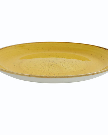 Đĩa Tròn Churchill Stonecast 22 cm - Gốm, Mustard Seed Yellow (SMSSEVP81)