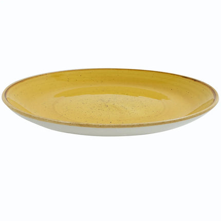 Đĩa Tròn Churchill Stonecast 22 cm - Gốm, Mustard Seed Yellow (SMSSEVP81)